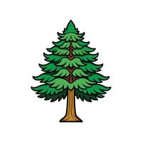 Distinct Monkey Puzzle Tree Outline Art vector
