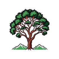 Mountain Mahogany Tree Bold Outline Design 1 vector