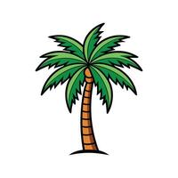 Palm Tree Bold Outline Design 2 vector