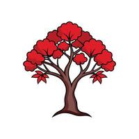 Paperbark Cherry Tree Bold Outline Design 2 vector