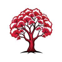 Paperbark Cherry Tree Bold Outline Design 3 vector