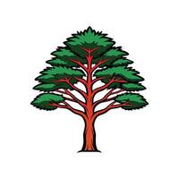Parana Pine Tree Bold Outline Design 1 vector