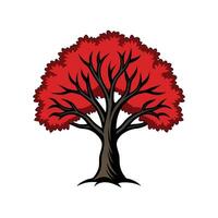 Persian Ironwood Tree Bold Outline Design 1 vector