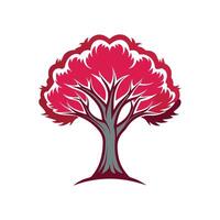 Persian Silk Tree Bold Outline Design 3 vector
