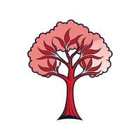 Persian Silk Tree Bold Outline Design 1 vector