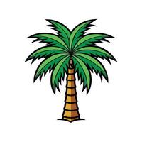 Queen Palm Tree Bold Outline Design 1 vector