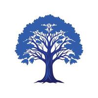 Realistic Blue Ash Tree Bold Outline Design 3 vector