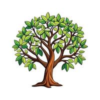 Realistic Dwarf Almond Tree Bold Outline Design 3 vector