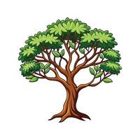 Realistic Dwarf Almond Tree Bold Outline Design 1 vector