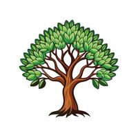 Realistic Dwarf Almond Tree Bold Outline Design 2 vector