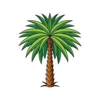 Realistic Dwarf Date Palm Tree Bold Outline Design 1 vector