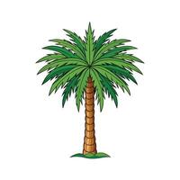 Realistic Dwarf Date Palm Tree Bold Outline Design 2 vector
