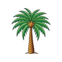 Realistic Dwarf Date Palm Tree Bold Outline Design 3 vector