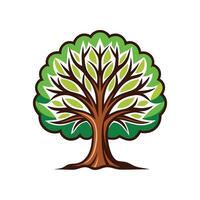 Realistic Walnut Tree Bold Outline Design 2 vector