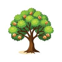 Realistic Walnut Tree Design 2 vector