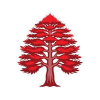 Distinct Western Red Cedar Tree Outline Art vector