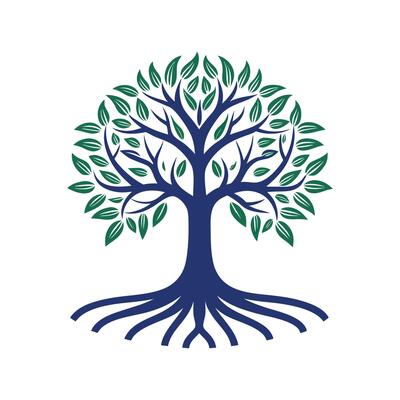 Distinct White Mangrove Tree Outline Art