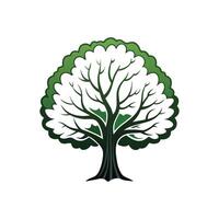 Realistic White Mulberry Tree Bold Outline Design 2 vector