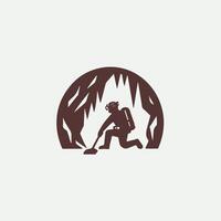 Earths Depths Caving Logo vector