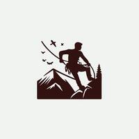 Steeps Rock Climbing logo vector