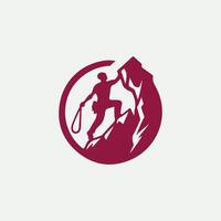 Boulder X Rock Climbing logo vector