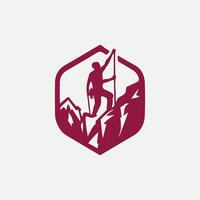 Cliff Riders Rock Climbing logo vector