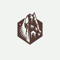 Frostline Explorers Ice Climbing Logo Design vector
