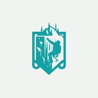 Ice Climbing Ascend Logo vector