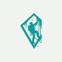 Arctic Heights Ice Climbing Logo Design vector