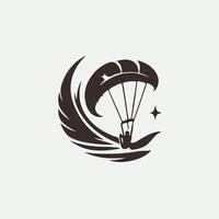 Paraglide X paragliding logo vector