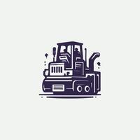 Ground Works Compactor Compactor design vector
