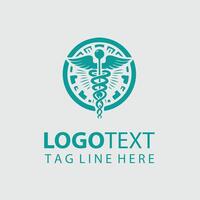 Serpent Sage Caduceus Symbol design vector