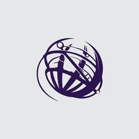 Globe Edge X Globe design vector