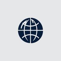 Globe Navigator X Globe design vector