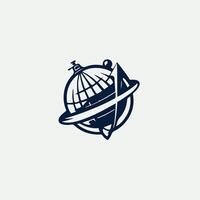 Orbit Tech Globe design vector