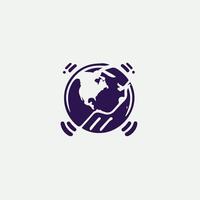 Planet Linker Globe design vector