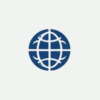 Orb Scope Globe design vector