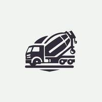 Smooth Pour concrete mixer trucK vector