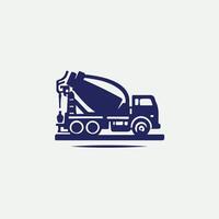 Cement Flow concrete mixer trucK vector