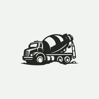 Quick Pour concrete mixer trucK vector