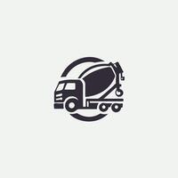 Pro Mixer concrete mixer trucK vector