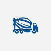 Quick Mix concrete mixer trucK vector