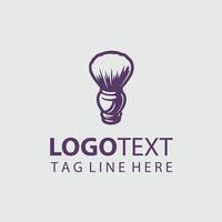 Perfect Bristle Shaving Brushes Logo Design vector