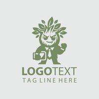 Sapling Sage Mascot tree design vector