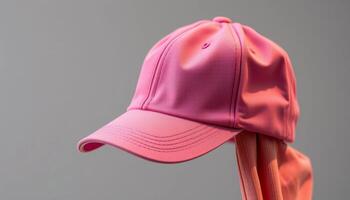 Pink Sparkle Baseball Cap on Draped Fabric photo