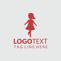 Tiny Glow Child silhouette Design vector