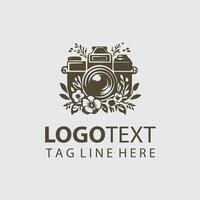 Floral Glimpse Floral camera design vector