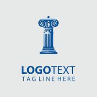 Ancient Classical Column Design vector