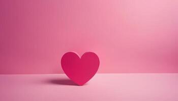 Heart Shape Cutout on a Soft Pink Background with Subtle Shadows photo