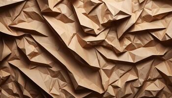 Crumpled Brown Paper Abstract Texture Background photo